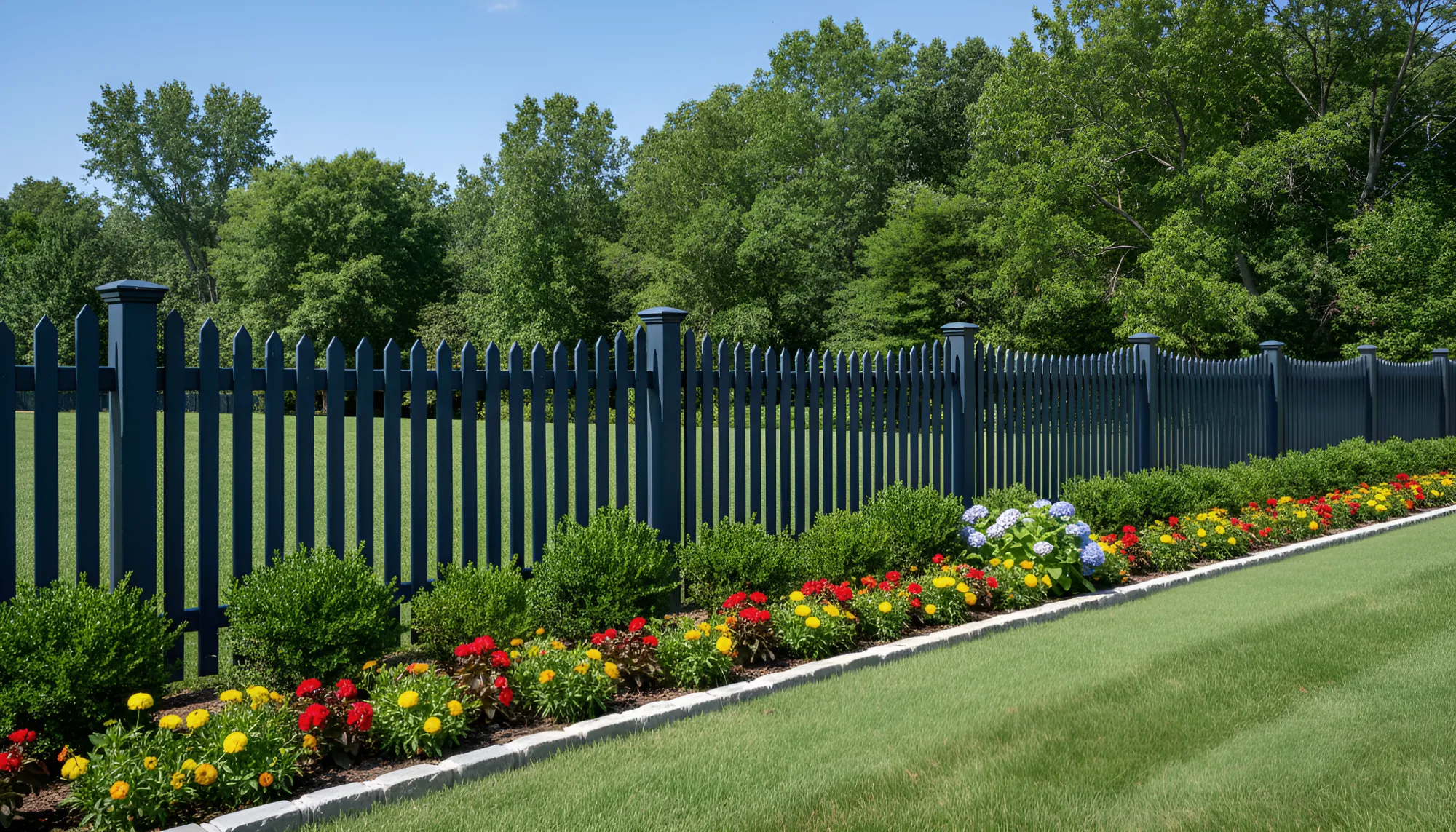 Two-Tone Tan and Black Modern Privacy Fence