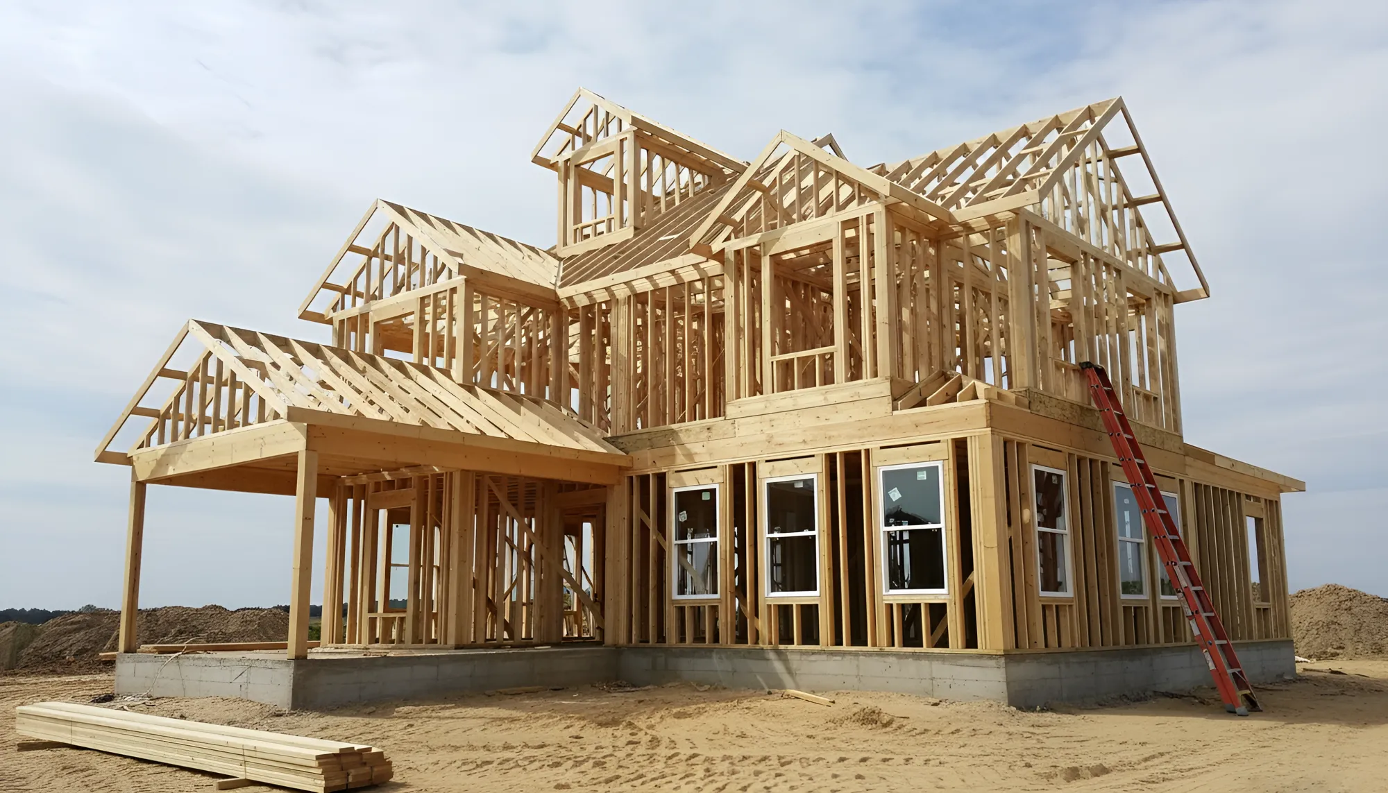 Interior House Skeleton - Framing Phase