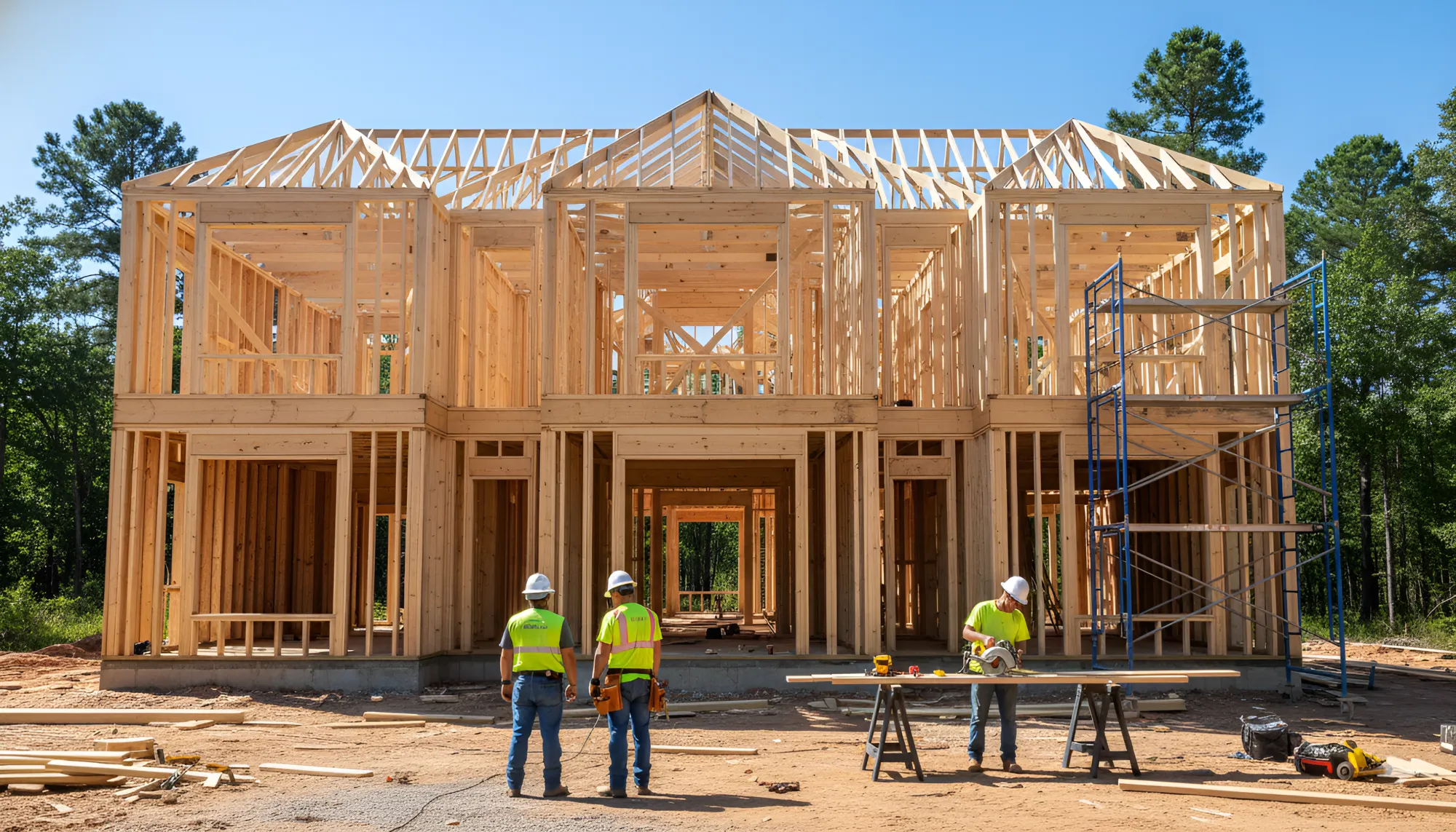 Detailed Beam and Rafter Framing