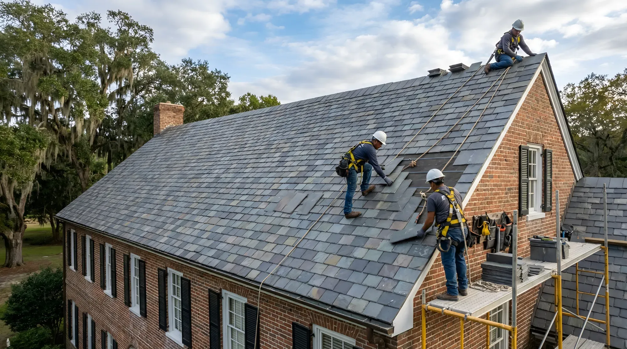 Expert Shingle Layering - Close Up View