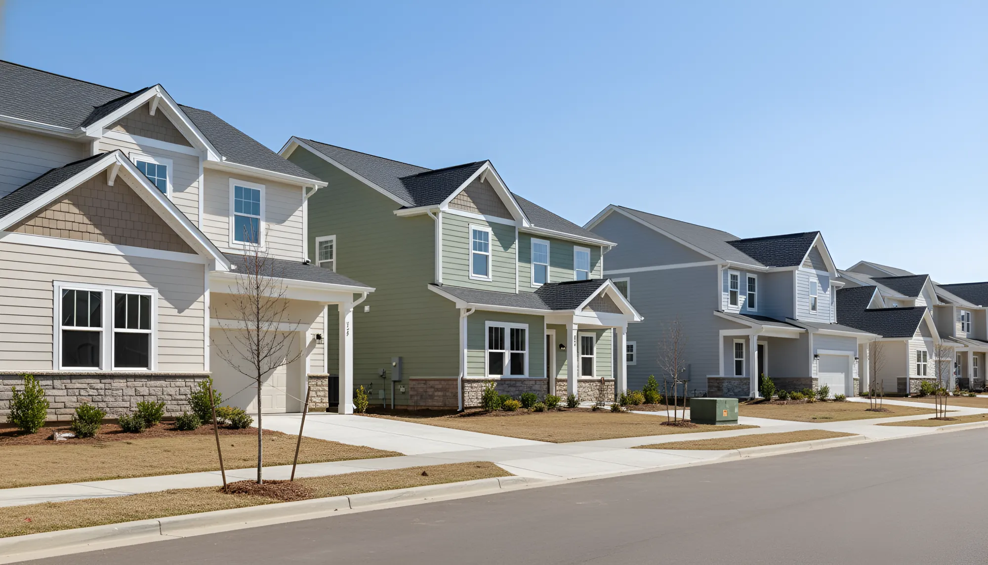 Custom Siding with Stone Foundation and White Trim